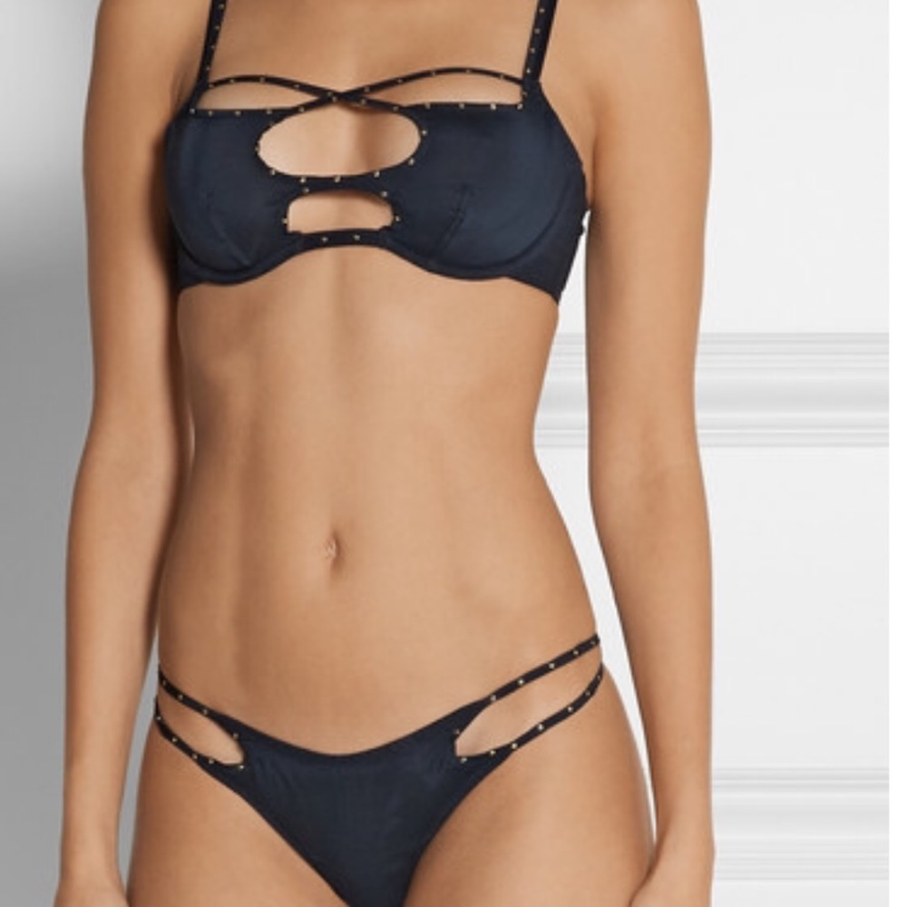 Agent Provocateur Liza Satin Bra Thong Set 32C/S